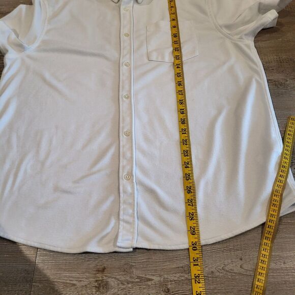 Banana Republic Slim Fit Medium Weight Short Sleeved Button Down Shirt Mens XL - Picture 6 of 7